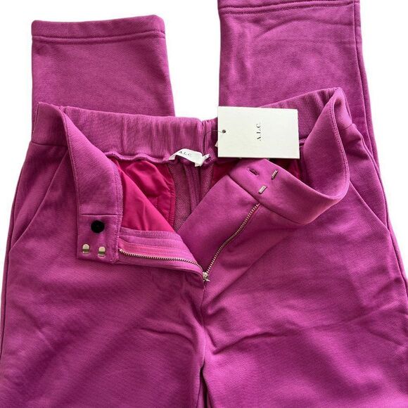 NWT A.L.C. Hot Pink Suit Pants Trousers Straight Leg Zip Fly Women Small Petite - Picture 7 of 11